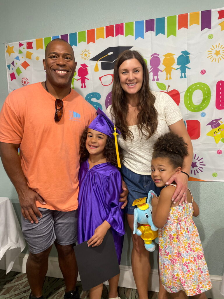 Cory Carter with his wife Jessica and their two daughters